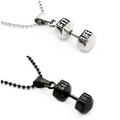 Silver X Black Dumbbell Necklaces Pack