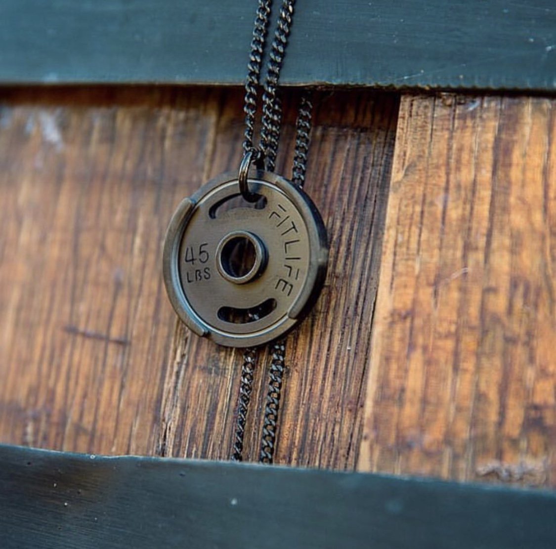 Black Weight Plate Necklace