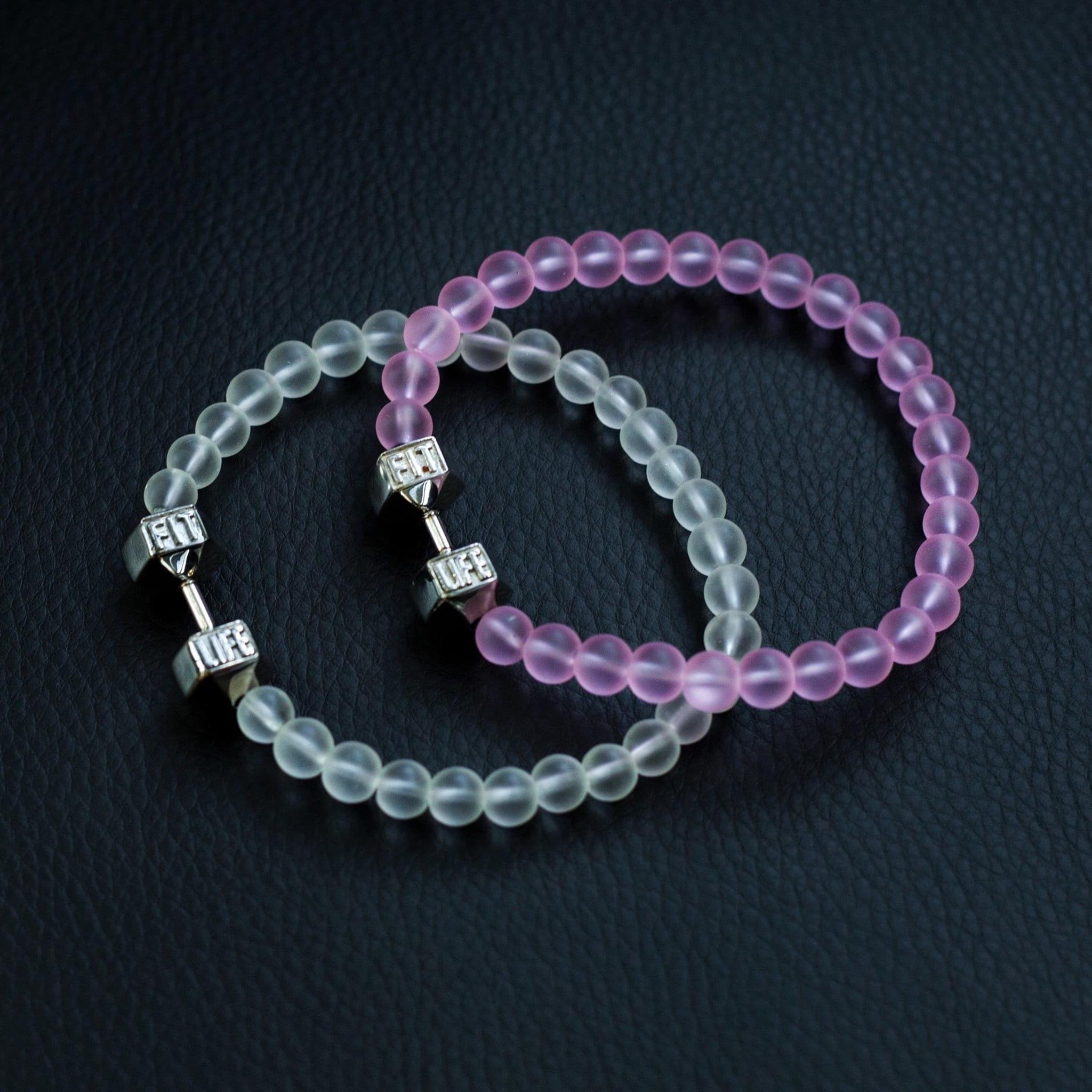 Pink Dumbbell Bracelet