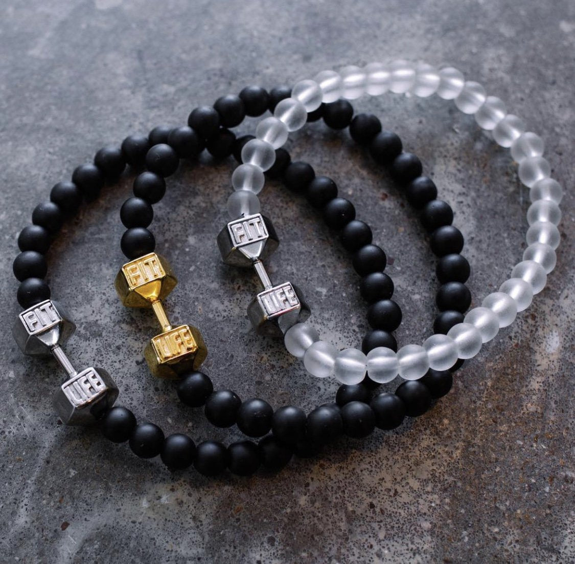 Silver Dumbbell Bracelet