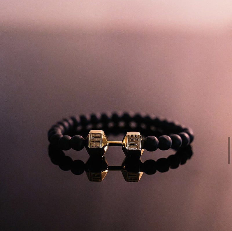Gold Dumbbell Bracelet