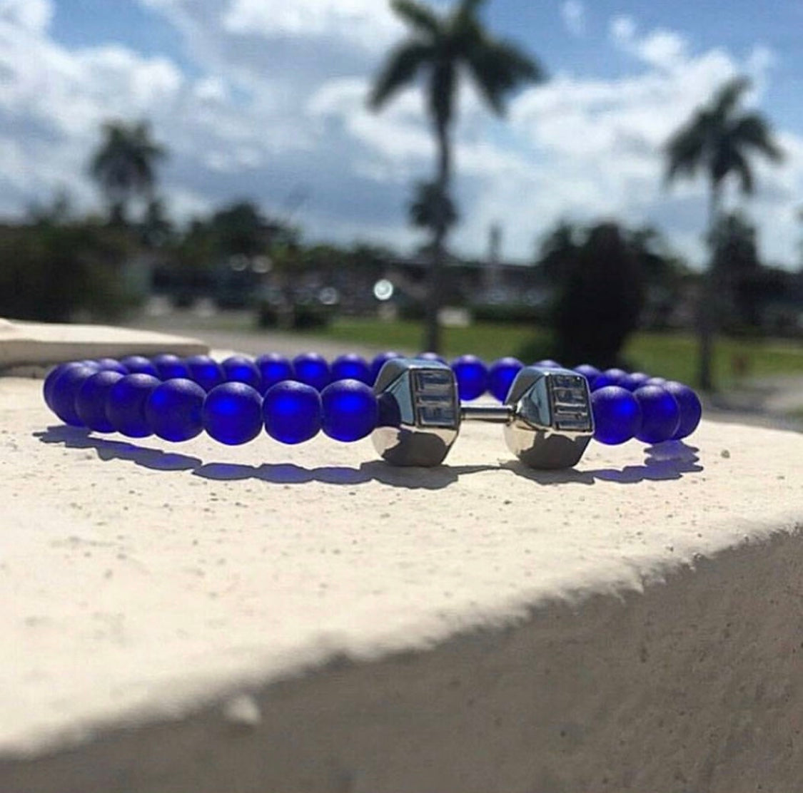 Limited Edition Cobalt Blue Dumbbell Bracelet